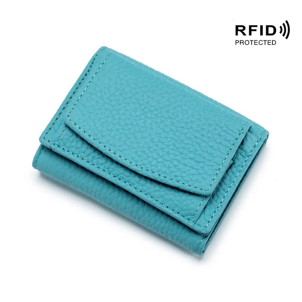 image-New Women Genuine Leather Purses Female Small Cowhide Wallets Lady Coin Bag Card Holder Large Capacity Money Bag Portable Clutch
