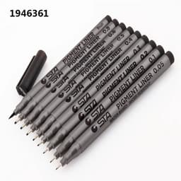 image-Waterproof STA Art Markers brush pen office student School Painting Line Drawing Black fine sketch Pens art supplies