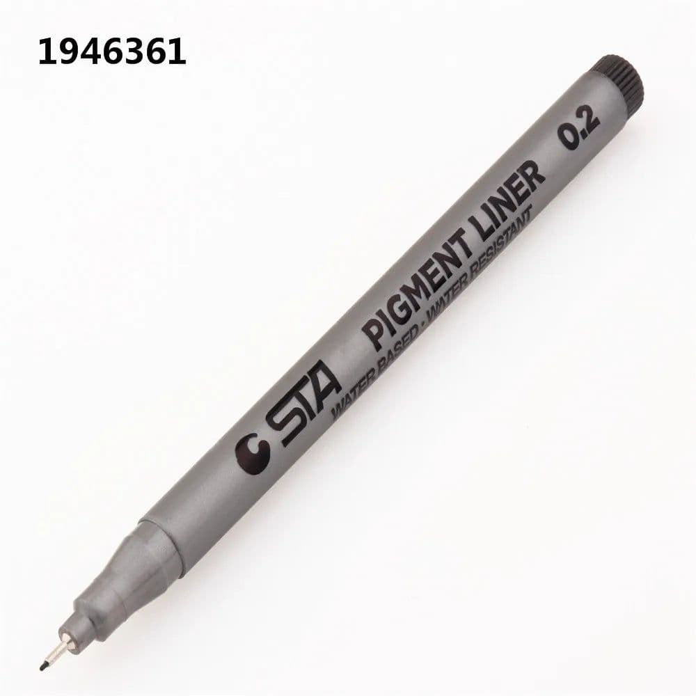 image-Waterproof STA Art Markers brush pen office student School Painting Line Drawing Black fine sketch Pens art supplies