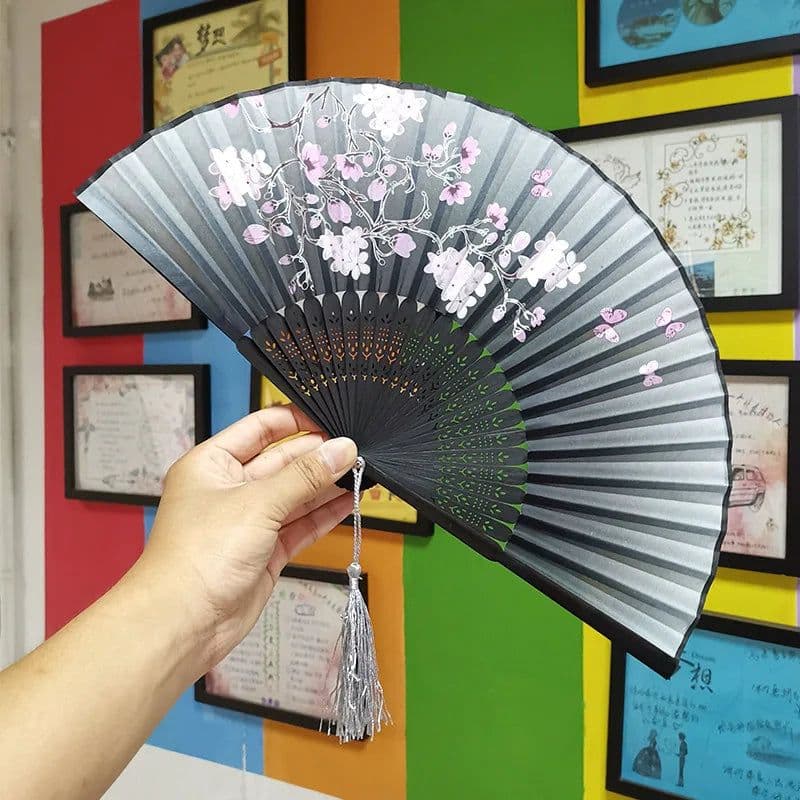 image-Bamboo Fold Hand Fans Wedding Chinese Japanese Fan Children China Antique Folding Fan Gift eventail a main Vintage bambu waaiers