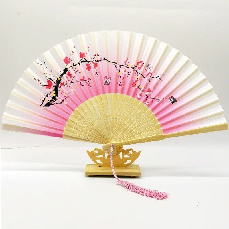 image-Bamboo Fold Hand Fans Wedding Chinese Japanese Fan Children China Antique Folding Fan Gift eventail a main Vintage bambu waaiers