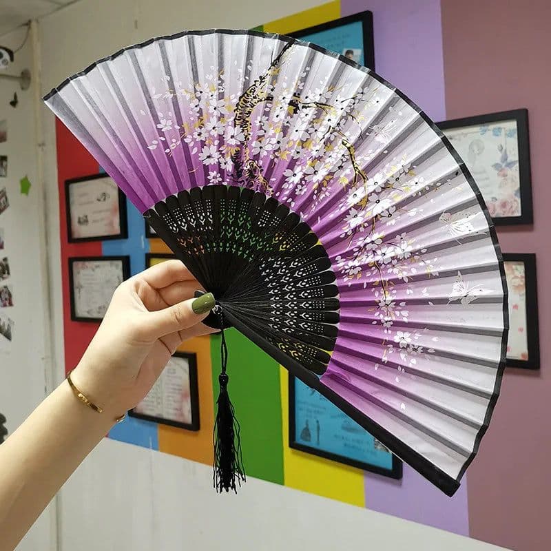 image-Bamboo Fold Hand Fans Wedding Chinese Japanese Fan Children China Antique Folding Fan Gift eventail a main Vintage bambu waaiers