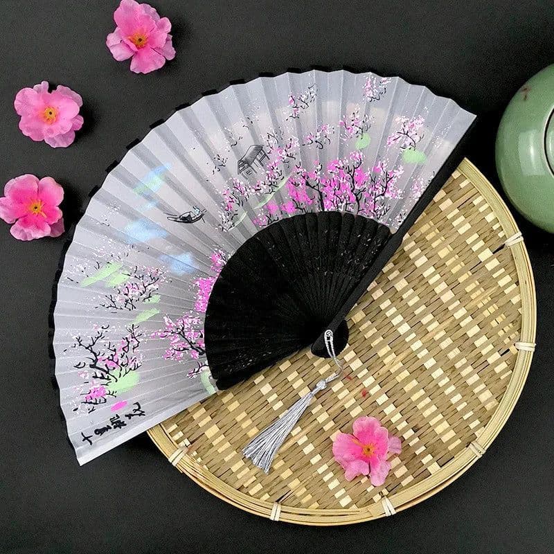 image-Bamboo Fold Hand Fans Wedding Chinese Japanese Fan Children China Antique Folding Fan Gift eventail a main Vintage bambu waaiers