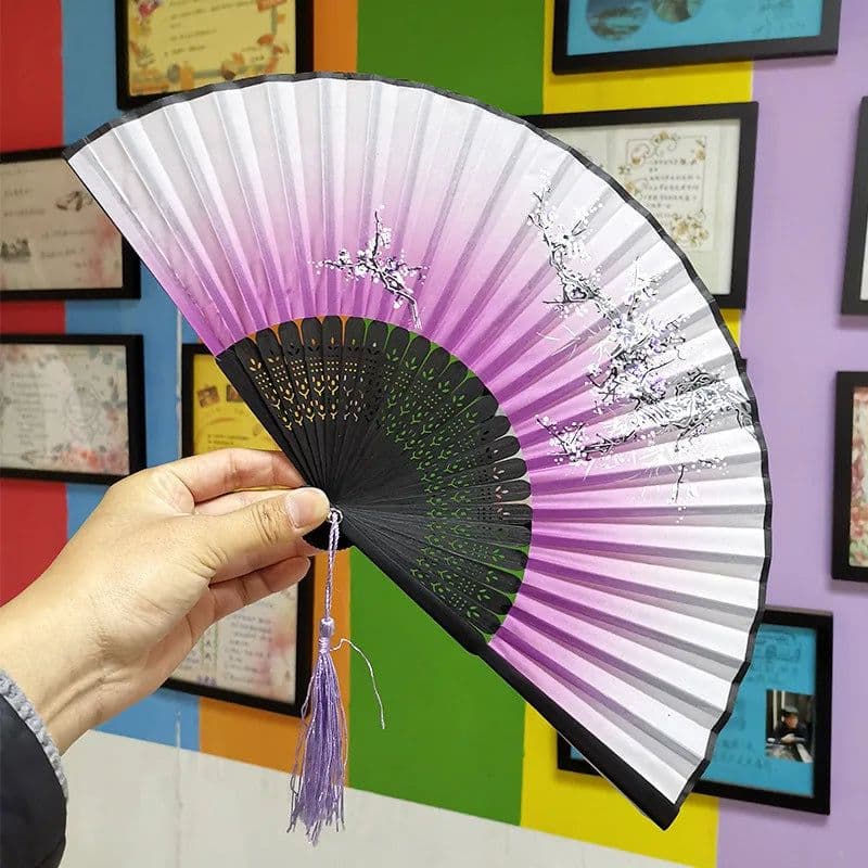 image-Bamboo Fold Hand Fans Wedding Chinese Japanese Fan Children China Antique Folding Fan Gift eventail a main Vintage bambu waaiers