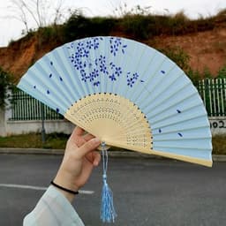 image-Bamboo Fold Hand Fans Wedding Chinese Japanese Fan Children China Antique Folding Fan Gift eventail a main Vintage bambu waaiers