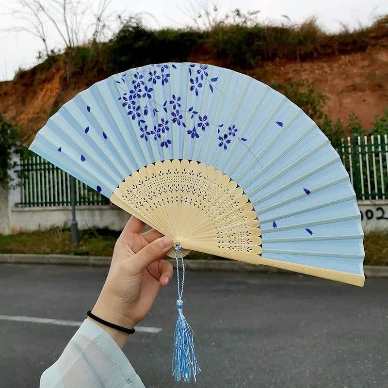 image-Bamboo Fold Hand Fans Wedding Chinese Japanese Fan Children China Antique Folding Fan Gift eventail a main Vintage bambu waaiers