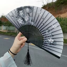 image-Bamboo Fold Hand Fans Wedding Chinese Japanese Fan Children China Antique Folding Fan Gift eventail a main Vintage bambu waaiers