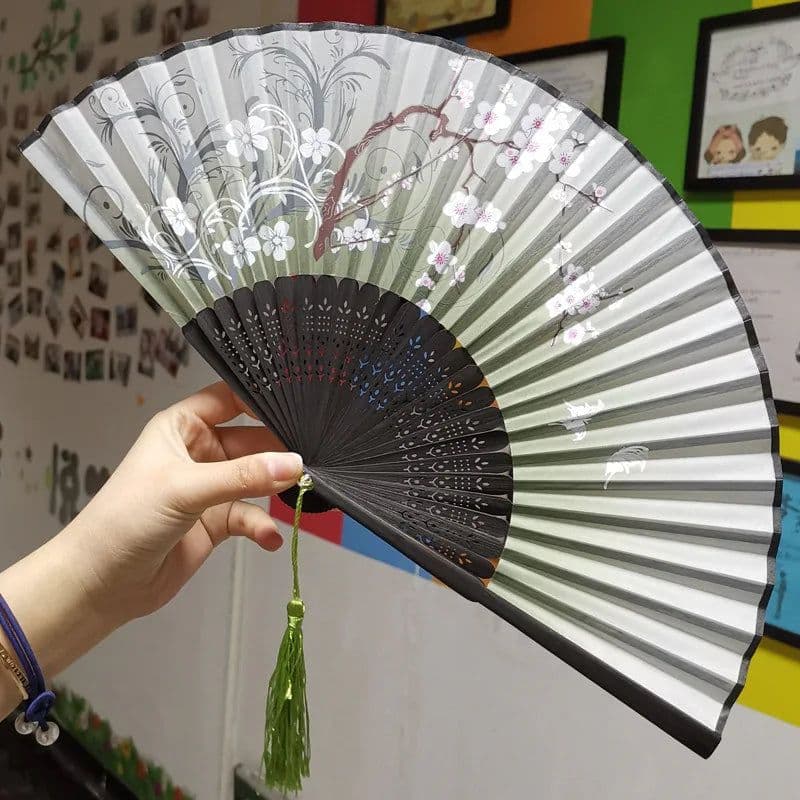 image-Bamboo Fold Hand Fans Wedding Chinese Japanese Fan Children China Antique Folding Fan Gift eventail a main Vintage bambu waaiers