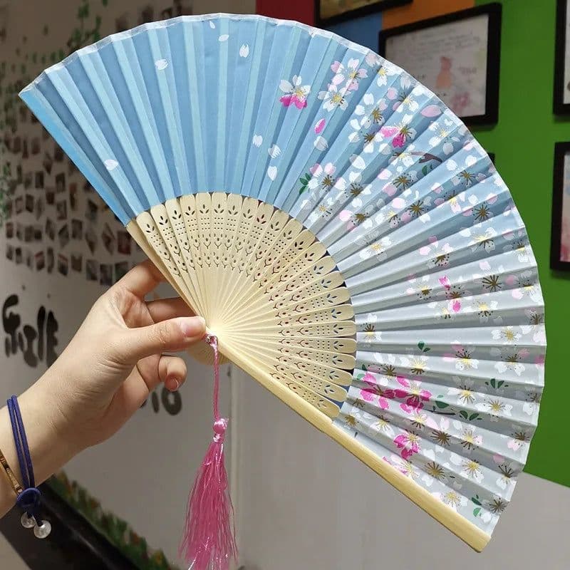 image-Bamboo Fold Hand Fans Wedding Chinese Japanese Fan Children China Antique Folding Fan Gift eventail a main Vintage bambu waaiers
