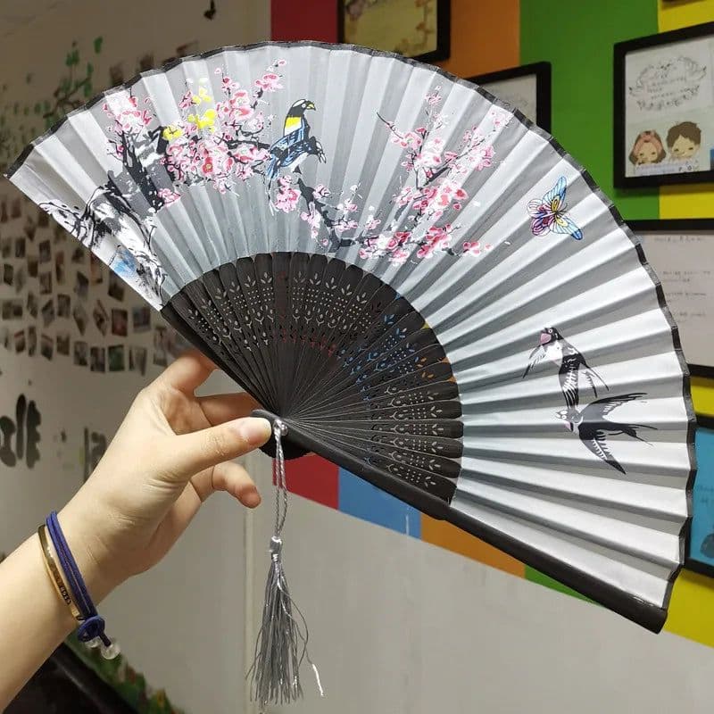 image-Bamboo Fold Hand Fans Wedding Chinese Japanese Fan Children China Antique Folding Fan Gift eventail a main Vintage bambu waaiers
