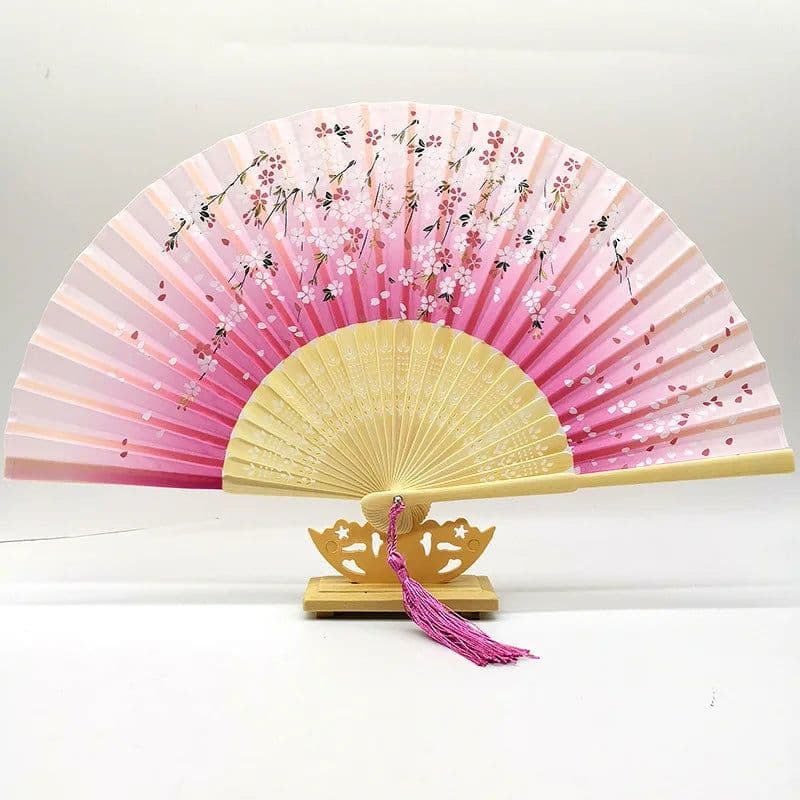 image-Bamboo Fold Hand Fans Wedding Chinese Japanese Fan Children China Antique Folding Fan Gift eventail a main Vintage bambu waaiers
