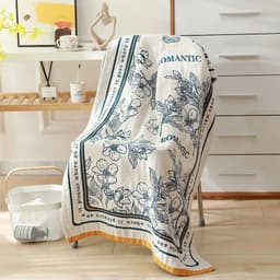 image-Nordic 22 Style New Bohemian Floral Printing Adult Soft Absorbent Cotton Gauze Beach Bath Towel Bathroom Accessories 80×160CM