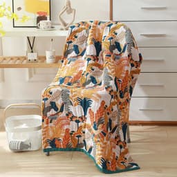 image-Nordic 22 Style New Bohemian Floral Printing Adult Soft Absorbent Cotton Gauze Beach Bath Towel Bathroom Accessories 80×160CM