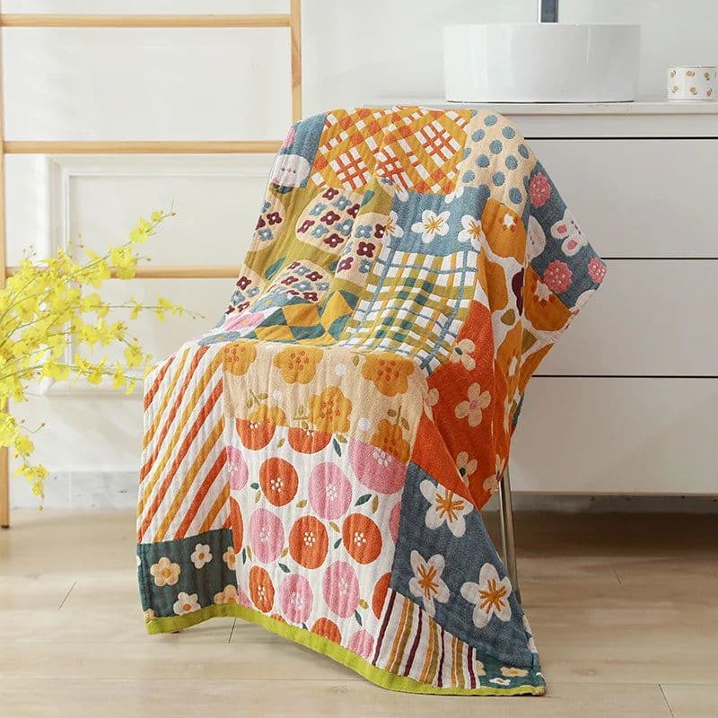 image-Nordic 22 Style New Bohemian Floral Printing Adult Soft Absorbent Cotton Gauze Beach Bath Towel Bathroom Accessories 80×160CM