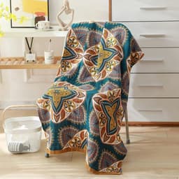 image-Nordic 22 Style New Bohemian Floral Printing Adult Soft Absorbent Cotton Gauze Beach Bath Towel Bathroom Accessories 80×160CM