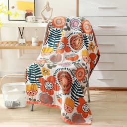 image-Nordic 22 Style New Bohemian Floral Printing Adult Soft Absorbent Cotton Gauze Beach Bath Towel Bathroom Accessories 80×160CM