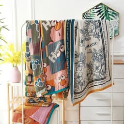 image-Nordic 22 Style New Bohemian Floral Printing Adult Soft Absorbent Cotton Gauze Beach Bath Towel Bathroom Accessories 80×160CM