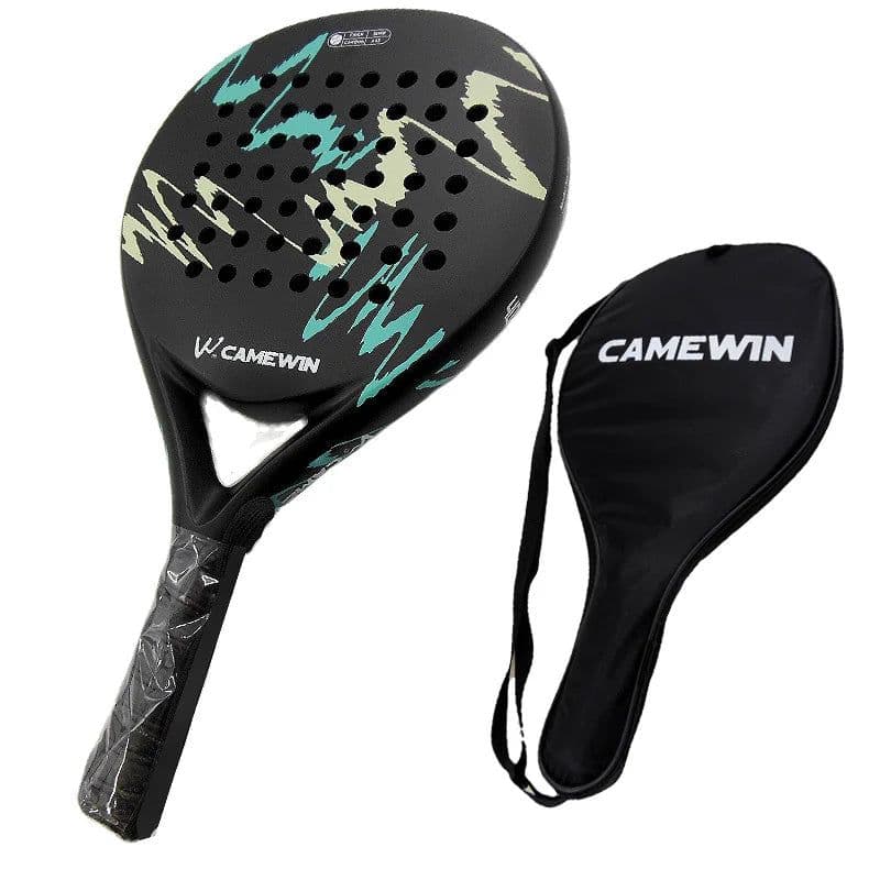image-2022 Camewin Padel Racket Adult Professional Full Carbon Beach Tennis Men Paddle Racket Soft EVA Face Tennis Raqueta With Bag