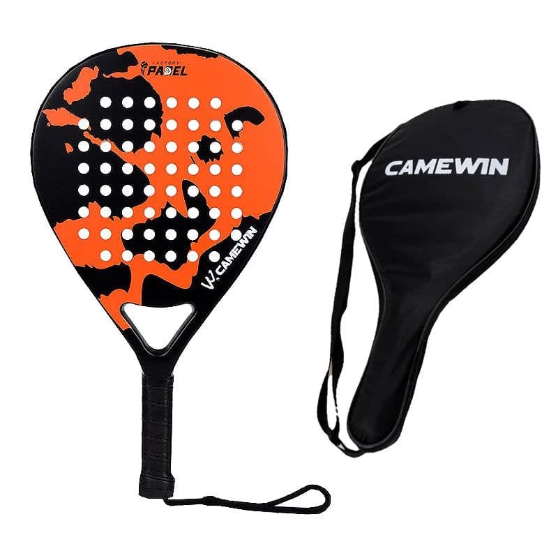 image-2022 Camewin Padel Racket Adult Professional Full Carbon Beach Tennis Men Paddle Racket Soft EVA Face Tennis Raqueta With Bag
