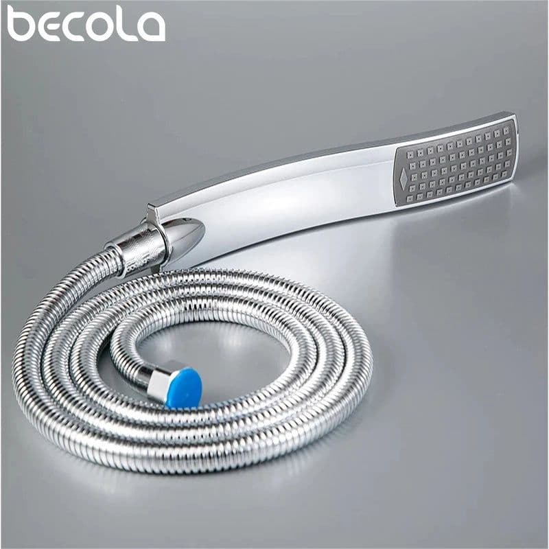 image-Hand Shower,Hand Held Shower Head Bathroom Accessories ABS Chrome Finished 150CM Stainless Steel Hose Handheld Showerheads