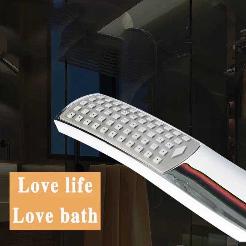 image-Hand Shower,Hand Held Shower Head Bathroom Accessories ABS Chrome Finished 150CM Stainless Steel Hose Handheld Showerheads