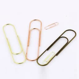 image-TUTU 10pcs/lot Effective Office Supplies Large rose gold Clip Bookmark Metal Office Accessories paper Clips Patchwork Clip W0006