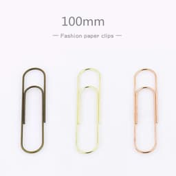 image-TUTU 10pcs/lot Effective Office Supplies Large rose gold Clip Bookmark Metal Office Accessories paper Clips Patchwork Clip W0006