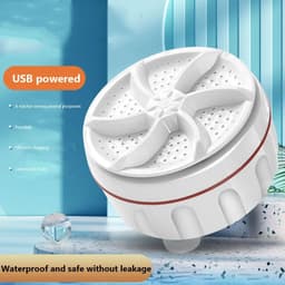 image-1-5pcs Ultrasonic Turbo Washing Machine Laundry Portable Travel Washer Air Bubble And Rotating Mini Washing Machine Mini Washing