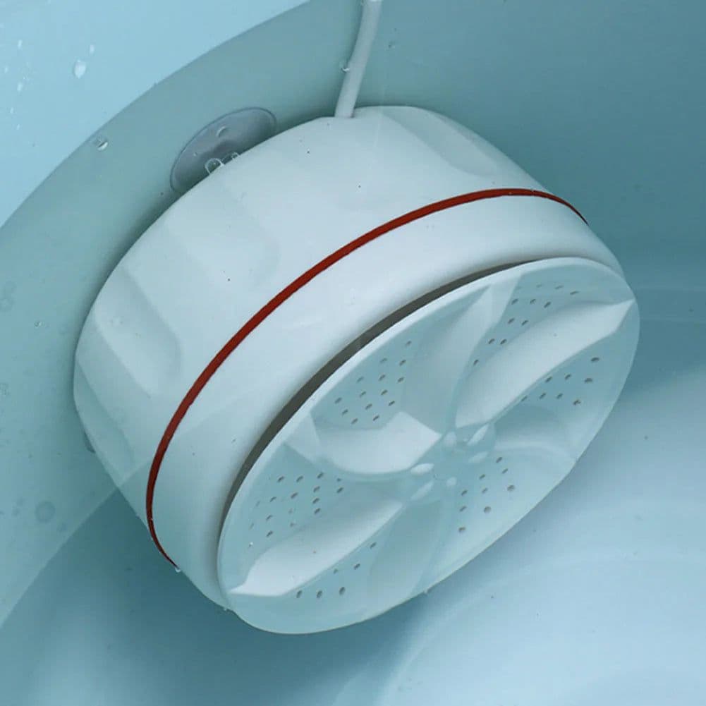 image-1-5pcs Ultrasonic Turbo Washing Machine Laundry Portable Travel Washer Air Bubble And Rotating Mini Washing Machine Mini Washing
