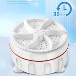 image-1-5pcs Ultrasonic Turbo Washing Machine Laundry Portable Travel Washer Air Bubble And Rotating Mini Washing Machine Mini Washing