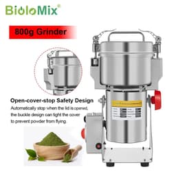 image-BioloMix 800g 700g Grains Spices Hebals Cereals Coffee Dry Food Grinder Mill Grinding Machine Gristmill Flour Powder crusher
