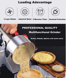 image-BioloMix 800g 700g Grains Spices Hebals Cereals Coffee Dry Food Grinder Mill Grinding Machine Gristmill Flour Powder crusher