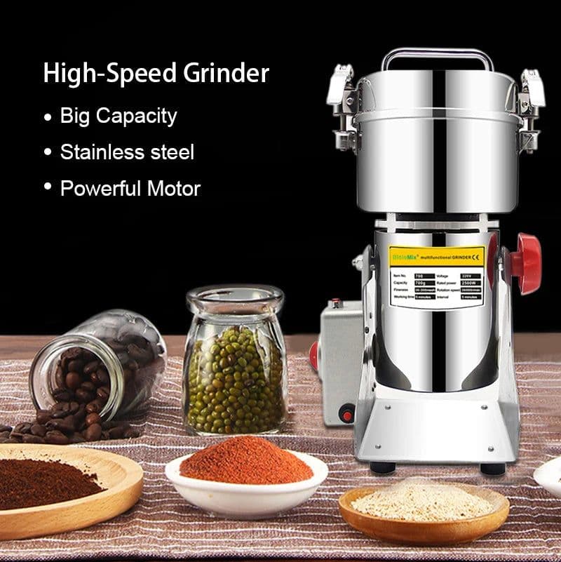 image-BioloMix 800g 700g Grains Spices Hebals Cereals Coffee Dry Food Grinder Mill Grinding Machine Gristmill Flour Powder crusher