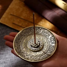 image-Retro Incense Holder Metal Dragon And Phoenix Lotus Incense Burners For Incense Sticks Cone Censer Plate Buddhism Home Decor