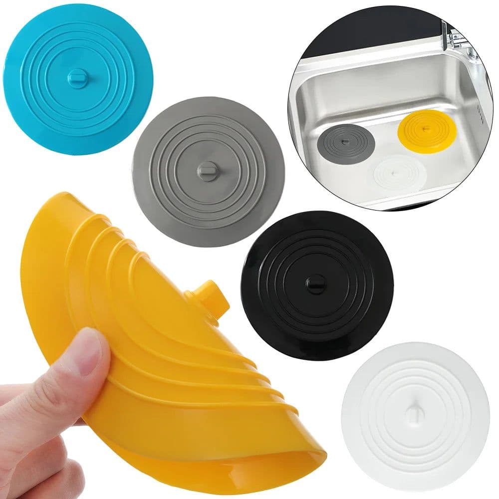 image-15cm Large Silicone Bathtub Stopper Leakage-proof Drain Cover Sink Hair Stopper Tub Flat Plug Stopper Bathroom Accessories