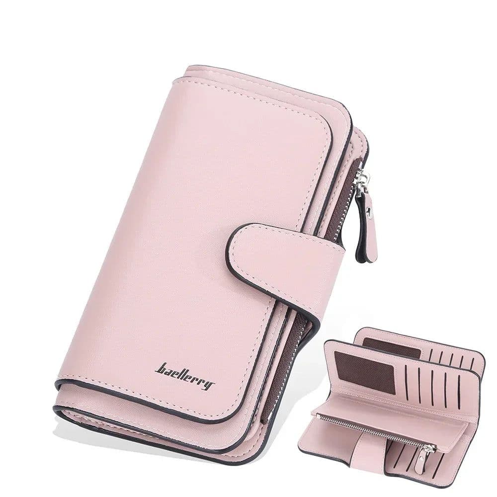 image-High Quality Women Wallet Anti-theft Leather Wallets For Woman Long Zipper Large Ladies Clutch Bag Female Purse Card Holder