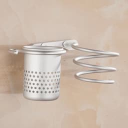 image-Wall Aluminum Hair Dryer Rack Holder Hanger Multi Function Storage Stand Shelf Bathroom Accessories Holder For Hairdryer Racks