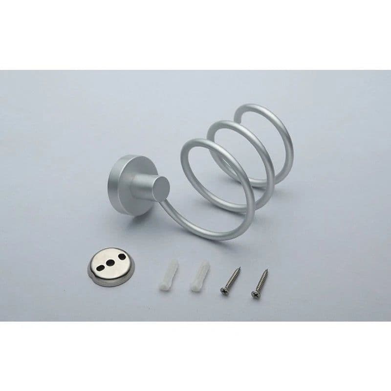 image-Wall Aluminum Hair Dryer Rack Holder Hanger Multi Function Storage Stand Shelf Bathroom Accessories Holder For Hairdryer Racks