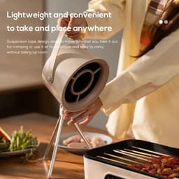 image-2024 New Portable Exhaust Fan Small Kitchen Hood Extractor Barbecue USB Supply Desktop Range Hoods Mini Suction Cooker Hood
