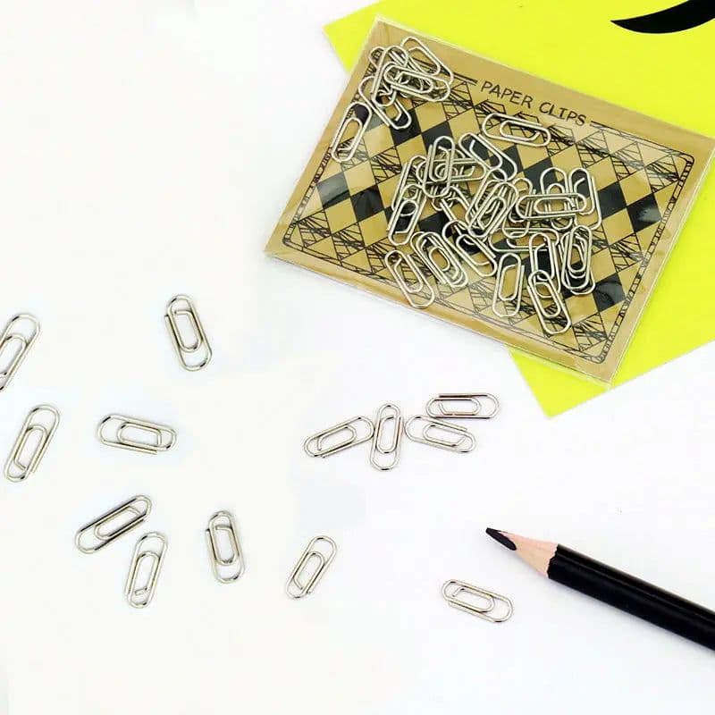 image-TUTU Effective Office Supplies the mini sliver Color Clip Bookmark Metal Office Accessories paper Clips Patchwork Clip H0082