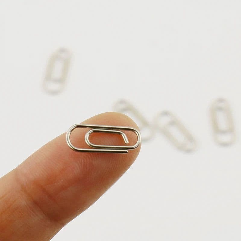 image-TUTU Effective Office Supplies the mini sliver Color Clip Bookmark Metal Office Accessories paper Clips Patchwork Clip H0082