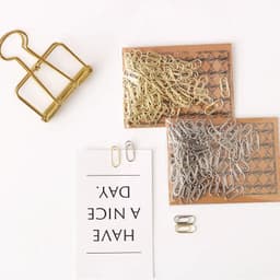 image-TUTU Effective Office Supplies the mini sliver Color Clip Bookmark Metal Office Accessories paper Clips Patchwork Clip H0082