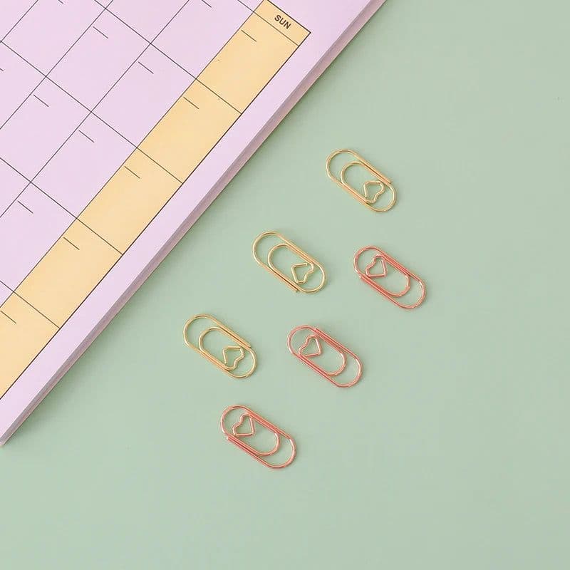 image-TUTU Effective Office Supplies the mini sliver Color Clip Bookmark Metal Office Accessories paper Clips Patchwork Clip H0082
