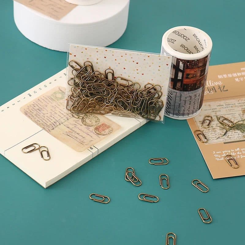 image-TUTU Effective Office Supplies the mini sliver Color Clip Bookmark Metal Office Accessories paper Clips Patchwork Clip H0082