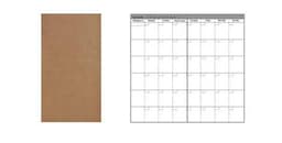 image-2pcs 4.3"x8.3" Midori Traveler's Notebook Refill 110mmx210mm Blank Dot Grid Paper Weekly Plan Ruled 32 sheets Standard Style