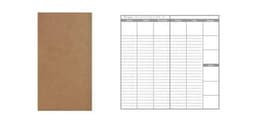 image-2pcs 4.3"x8.3" Midori Traveler's Notebook Refill 110mmx210mm Blank Dot Grid Paper Weekly Plan Ruled 32 sheets Standard Style