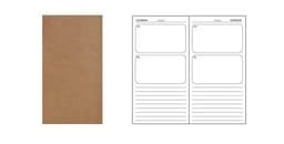 image-2pcs 4.3"x8.3" Midori Traveler's Notebook Refill 110mmx210mm Blank Dot Grid Paper Weekly Plan Ruled 32 sheets Standard Style