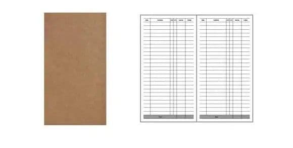 image-2pcs 4.3"x8.3" Midori Traveler's Notebook Refill 110mmx210mm Blank Dot Grid Paper Weekly Plan Ruled 32 sheets Standard Style