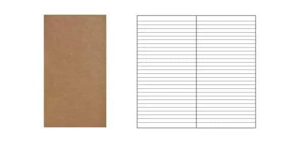 image-2pcs 4.3"x8.3" Midori Traveler's Notebook Refill 110mmx210mm Blank Dot Grid Paper Weekly Plan Ruled 32 sheets Standard Style