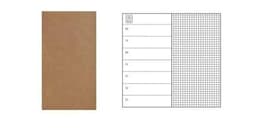 image-2pcs 4.3"x8.3" Midori Traveler's Notebook Refill 110mmx210mm Blank Dot Grid Paper Weekly Plan Ruled 32 sheets Standard Style